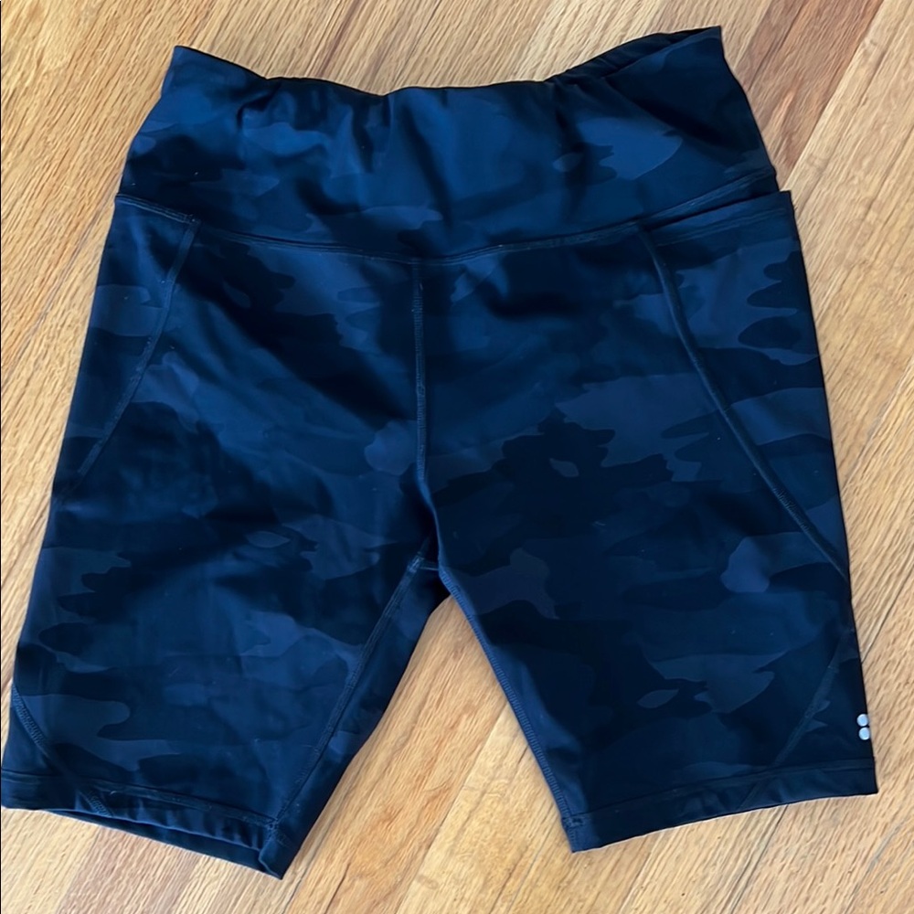 Sweaty Betty Black Camo Bike Shorts